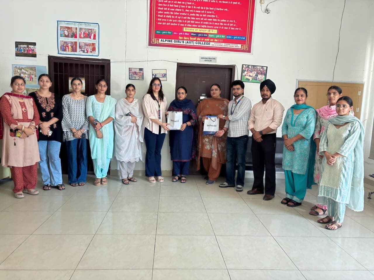 GIT Education trainers with students at a college session